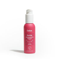 Lubrificante intimo Doride Dafne, neutro, naturale e a base d'acqua, in flacone magenta su sfondo bianco